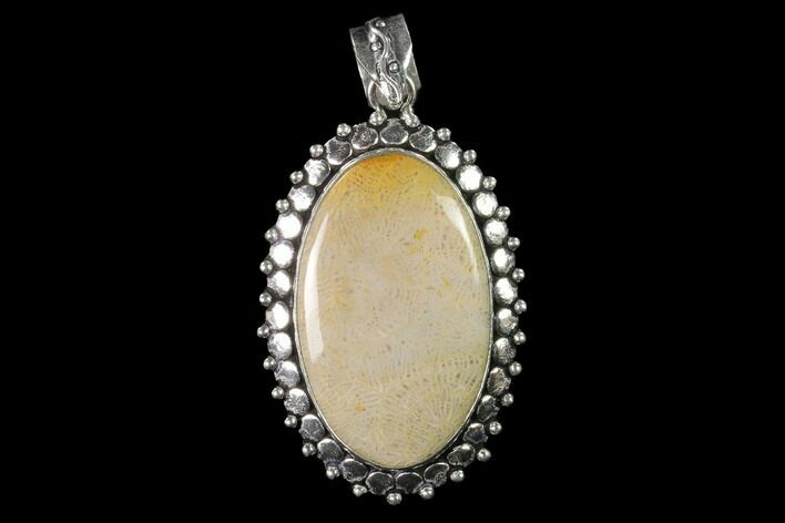 Million Year Old Fossil Coral Pendant - Indonesia #143702